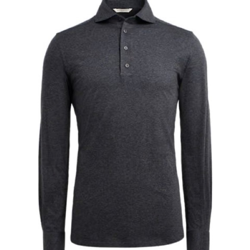 Men’s suit supply Dark Gray Polo Shirt 41/42 extra slim fit Egyptian cotton